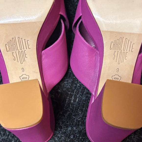 Charlotte Stone Fuchsia Mules - Picture 7 of 11